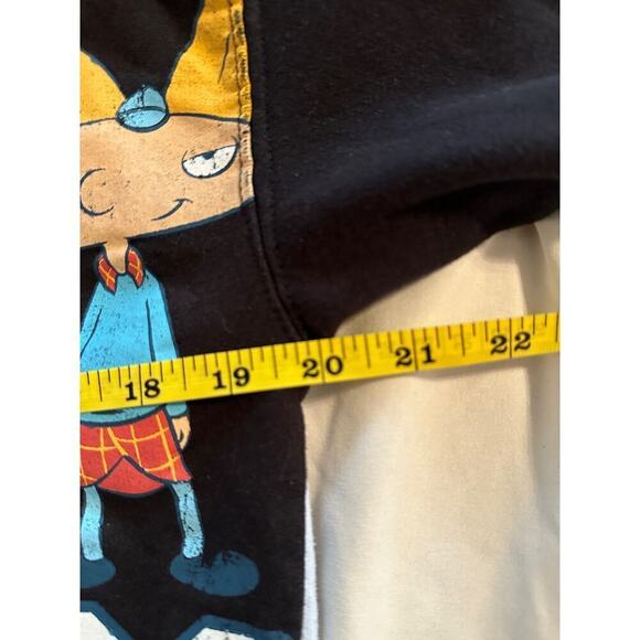 Viacom Nickelodeon Hey Arnold Gray Fleece Sweatshirt Sweater Size Small Y2k 90s - Picture 10 of 12
